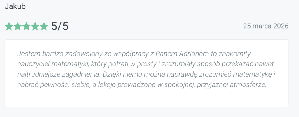 opinia klienta korepetycje